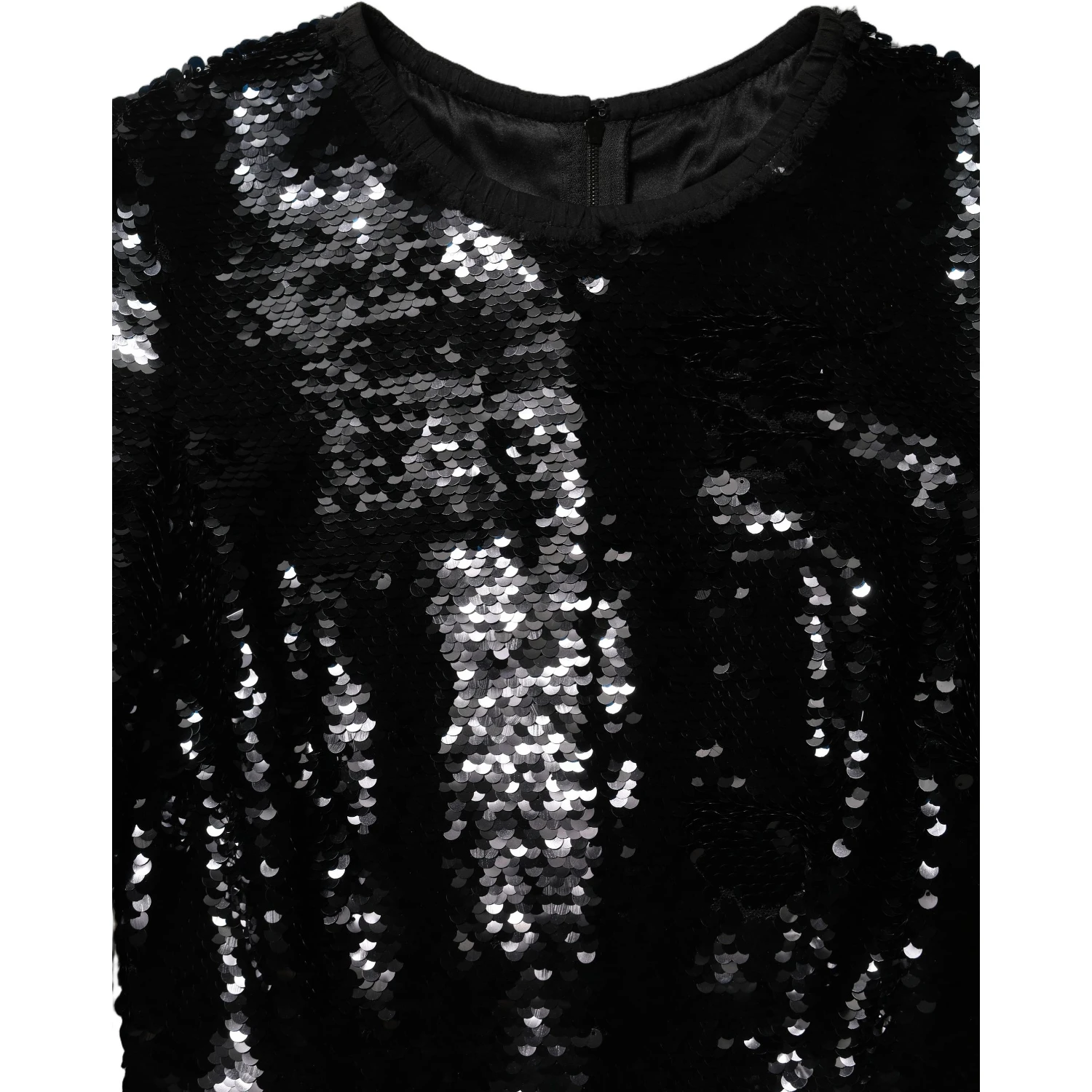 Black Bodycon Mermaid Sequinned Gown Dress