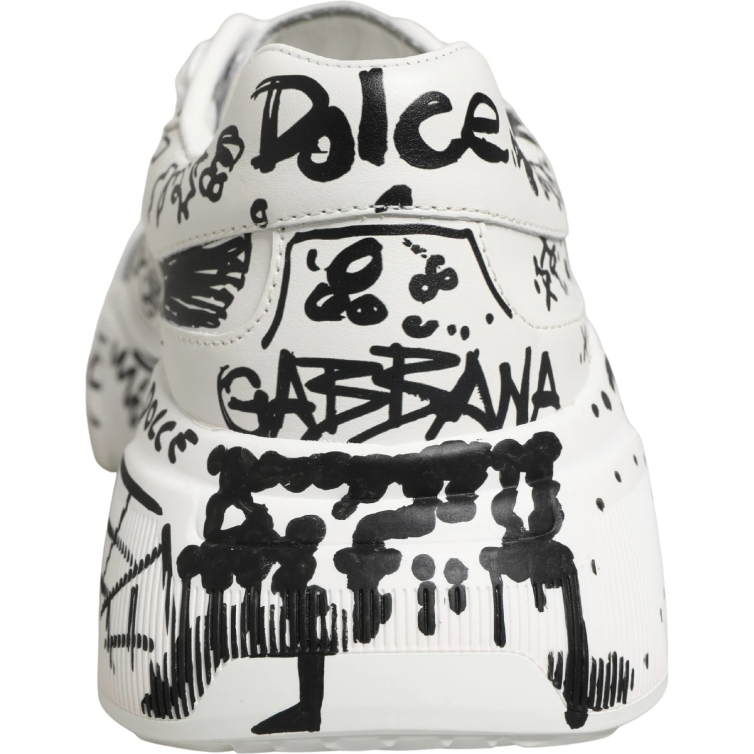 White Daymaster Graffiti Low Top Sneakers Shoes