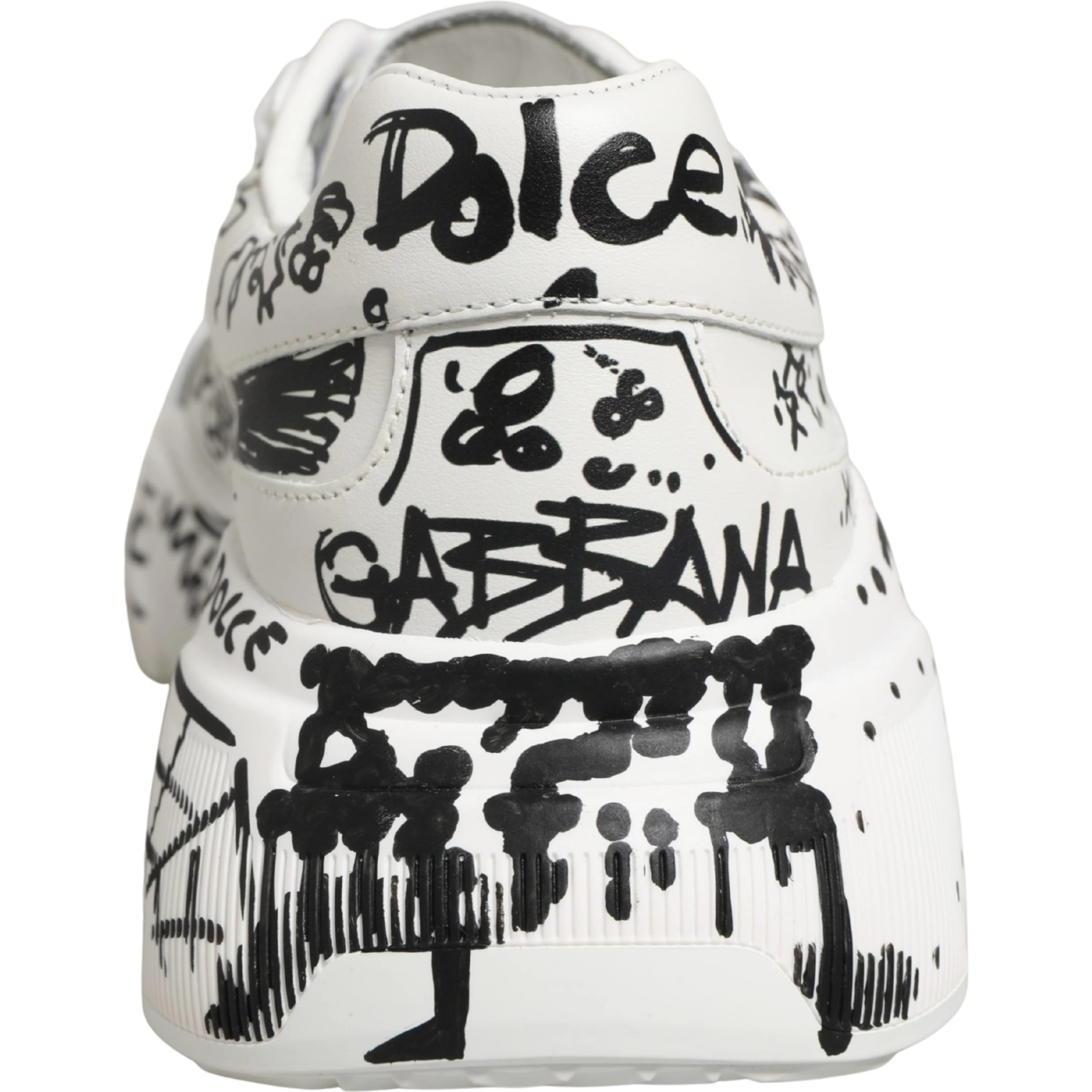 White Daymaster Graffiti Low Top Sneakers Shoes
