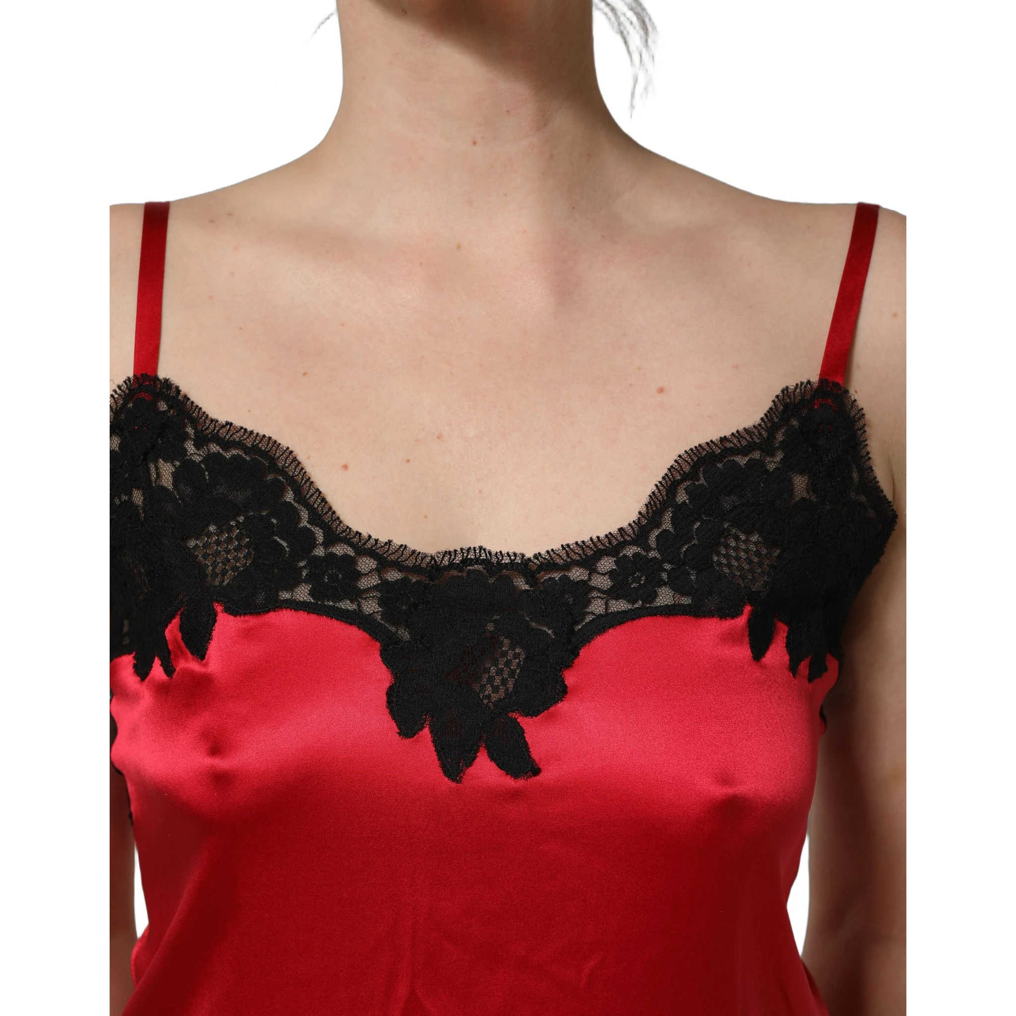 Red Black Lace Lingerie Short Chemise Sleepwear