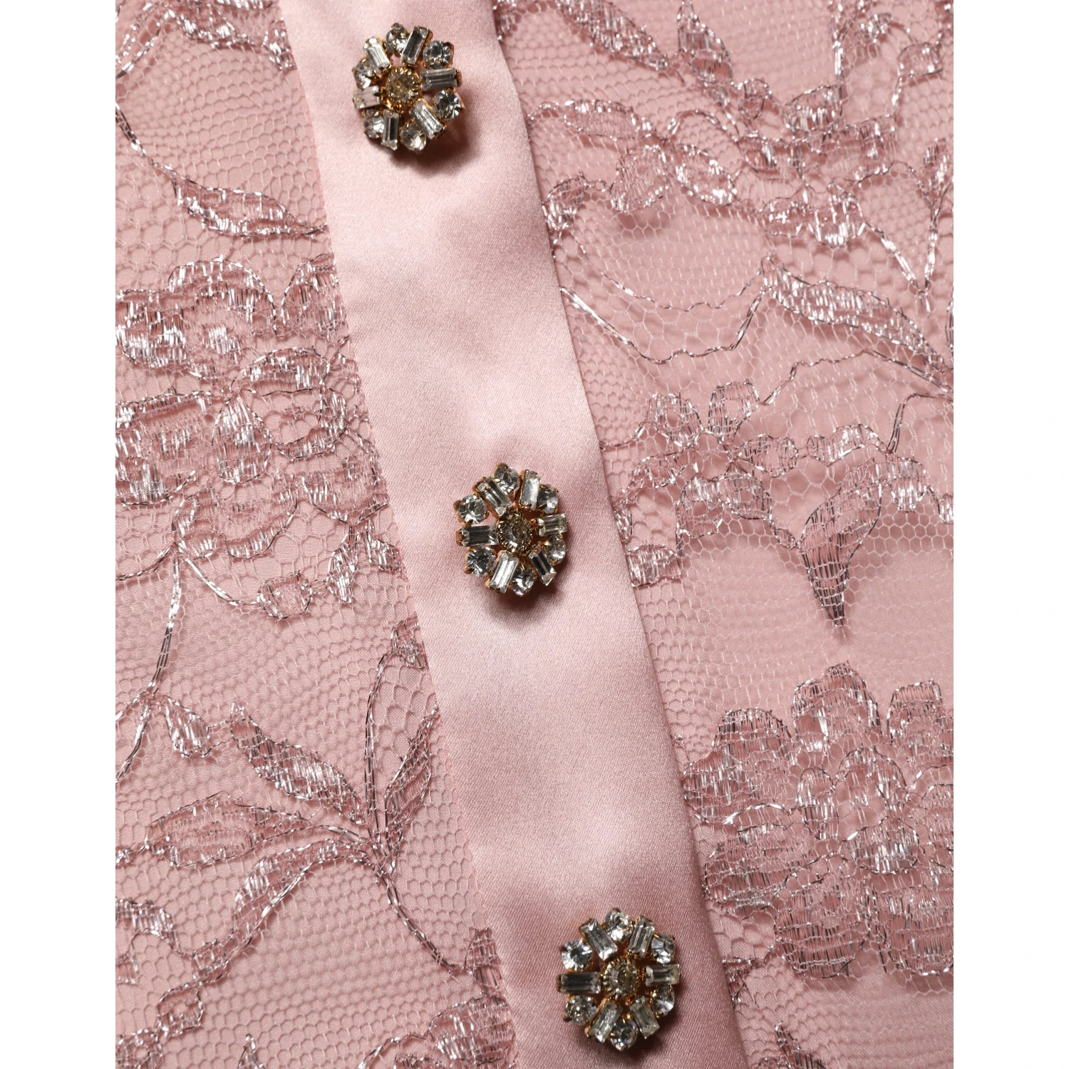 Pink Corded Floral Lace Kaftan Midi Dress