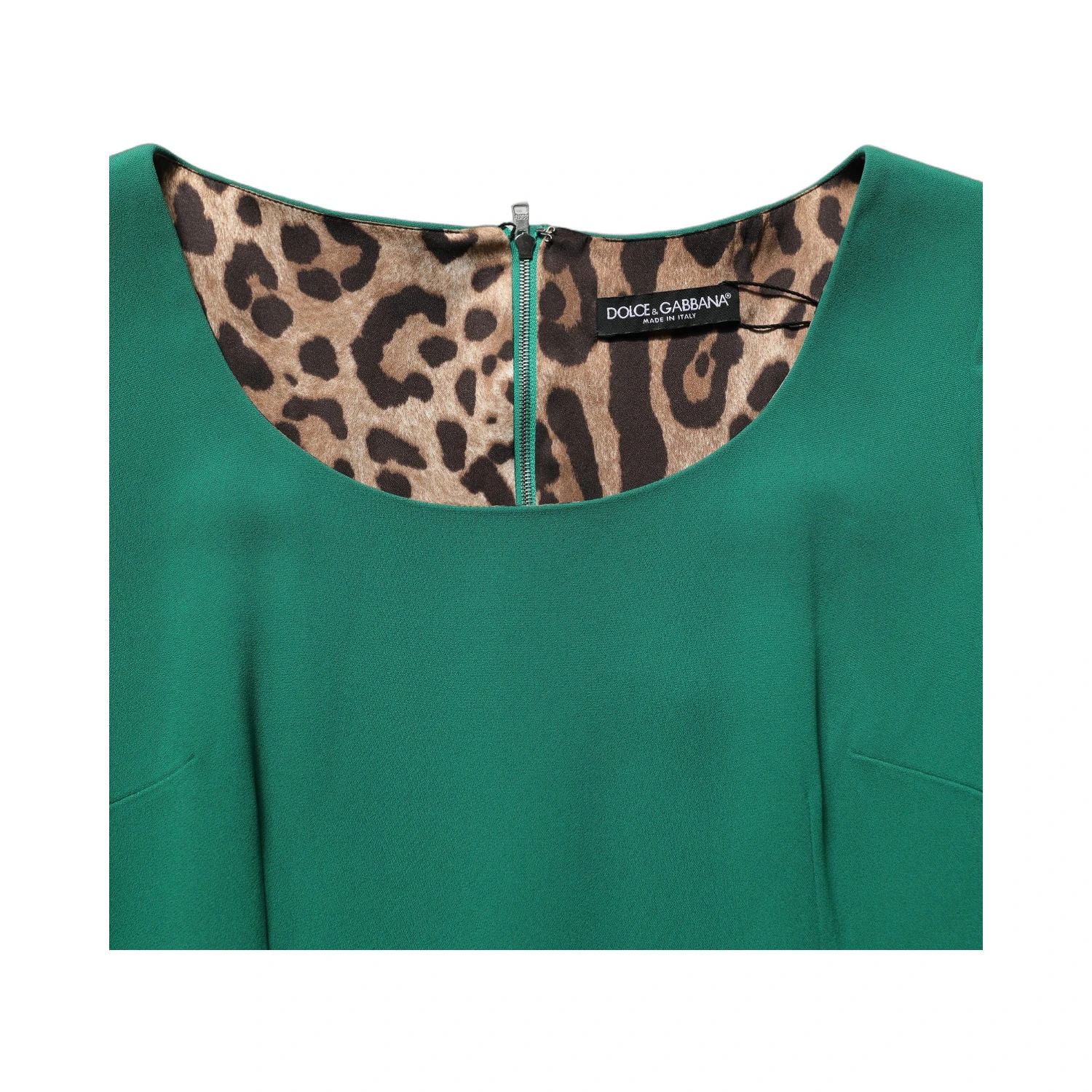 Green Short Sleeve Pencil Sheath Midi Dress