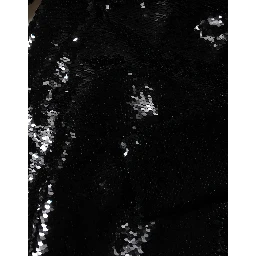 Black Bodycon Mermaid Sequinned Gown Dress