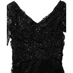Black Sequinned Mermaid Evening Gown Dress