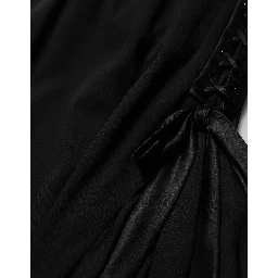 Black One Shoulder Neckline Long Gown Dress