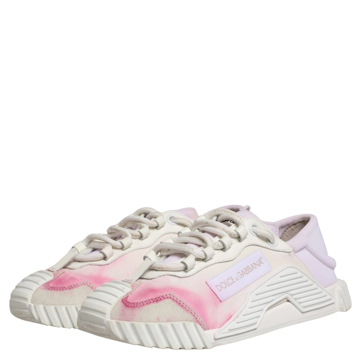 White NS1 Lace Up Low Top Sneakers Shoes