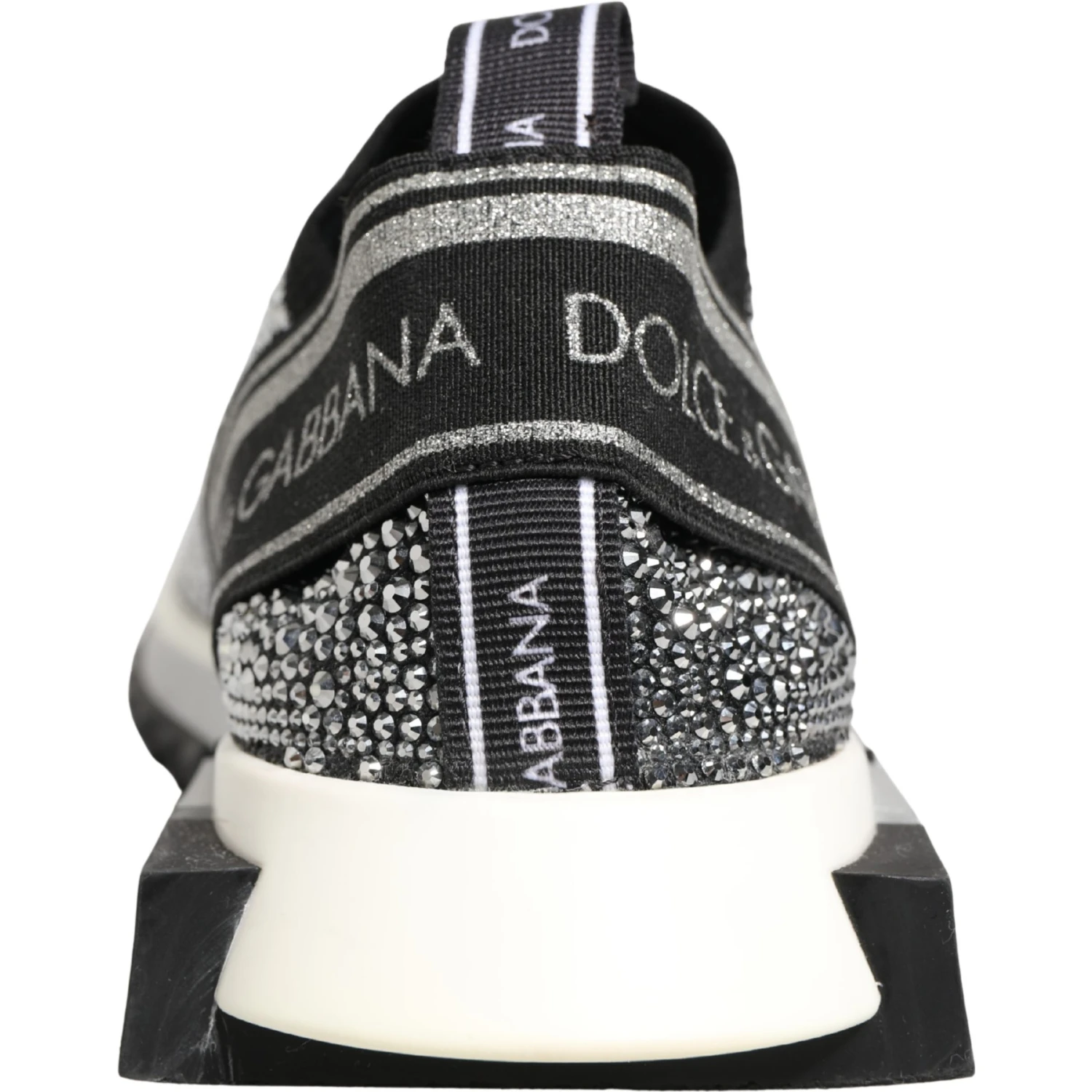 Silver Crystal Logo Slip On Sorrento Sneakers Shoes