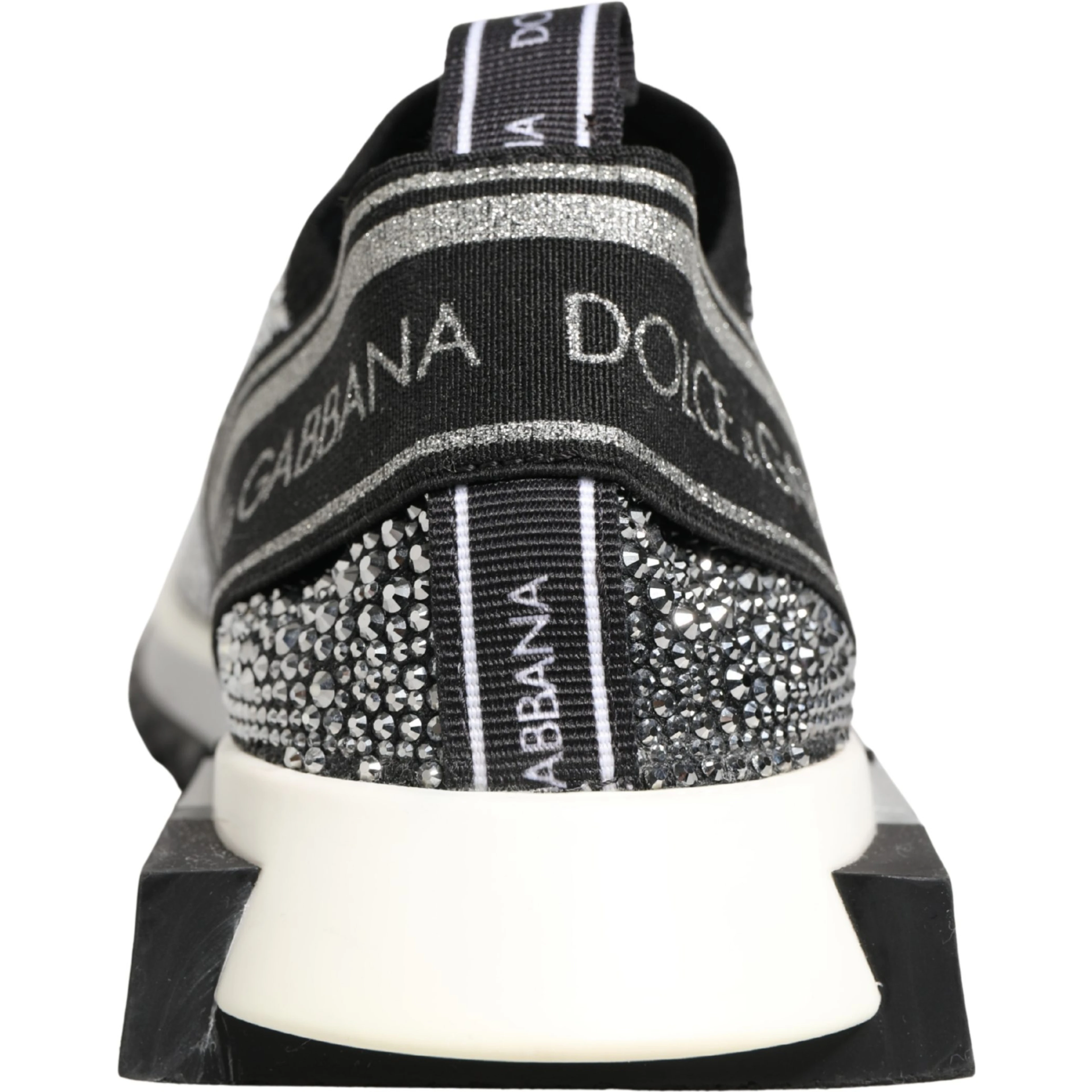 Silver Crystal Logo Slip On Sorrento Sneakers Shoes