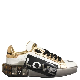 Multicolor Crystal StuddedLOVE Sneakers Shoes