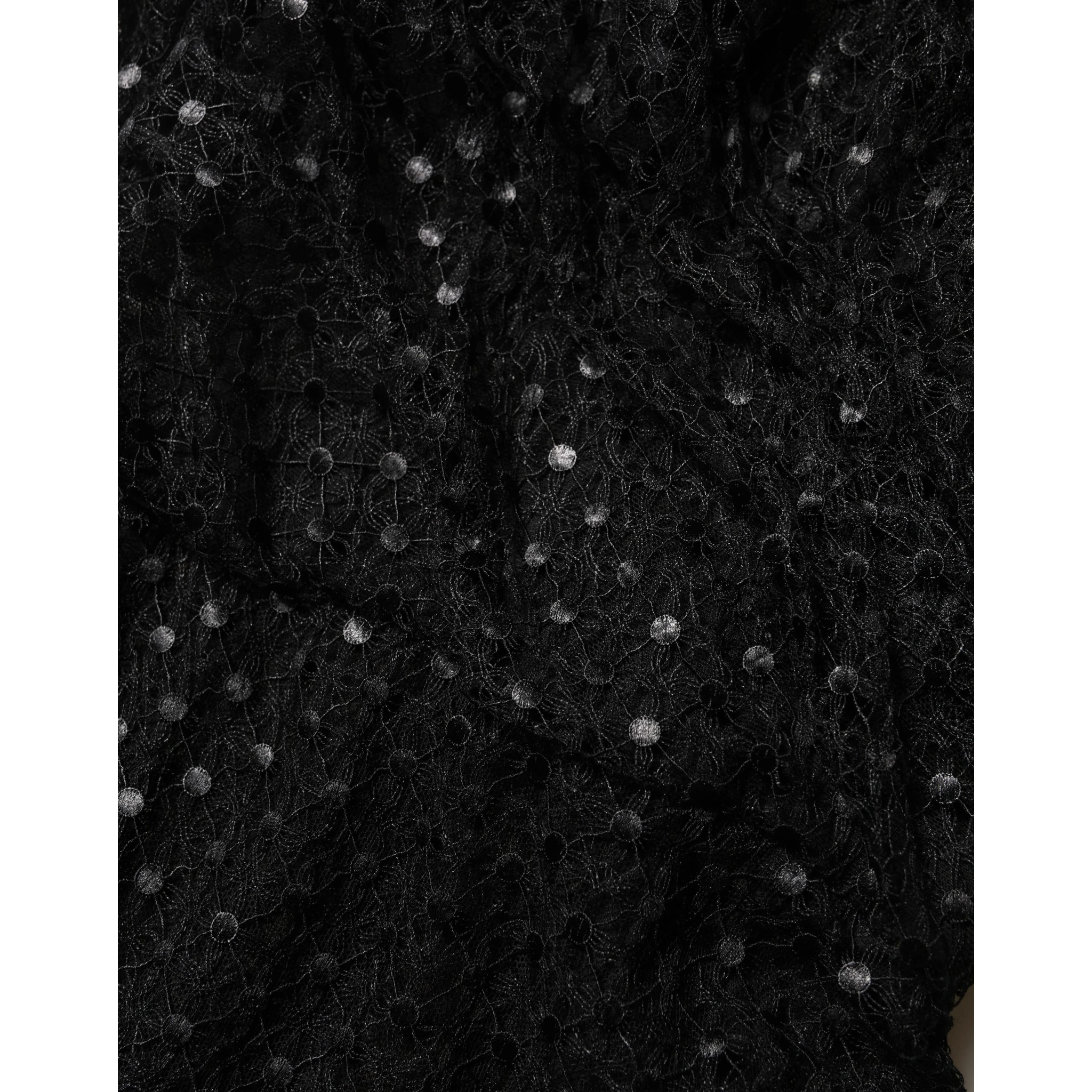 Black Sequinned Mermaid Evening Gown Dress