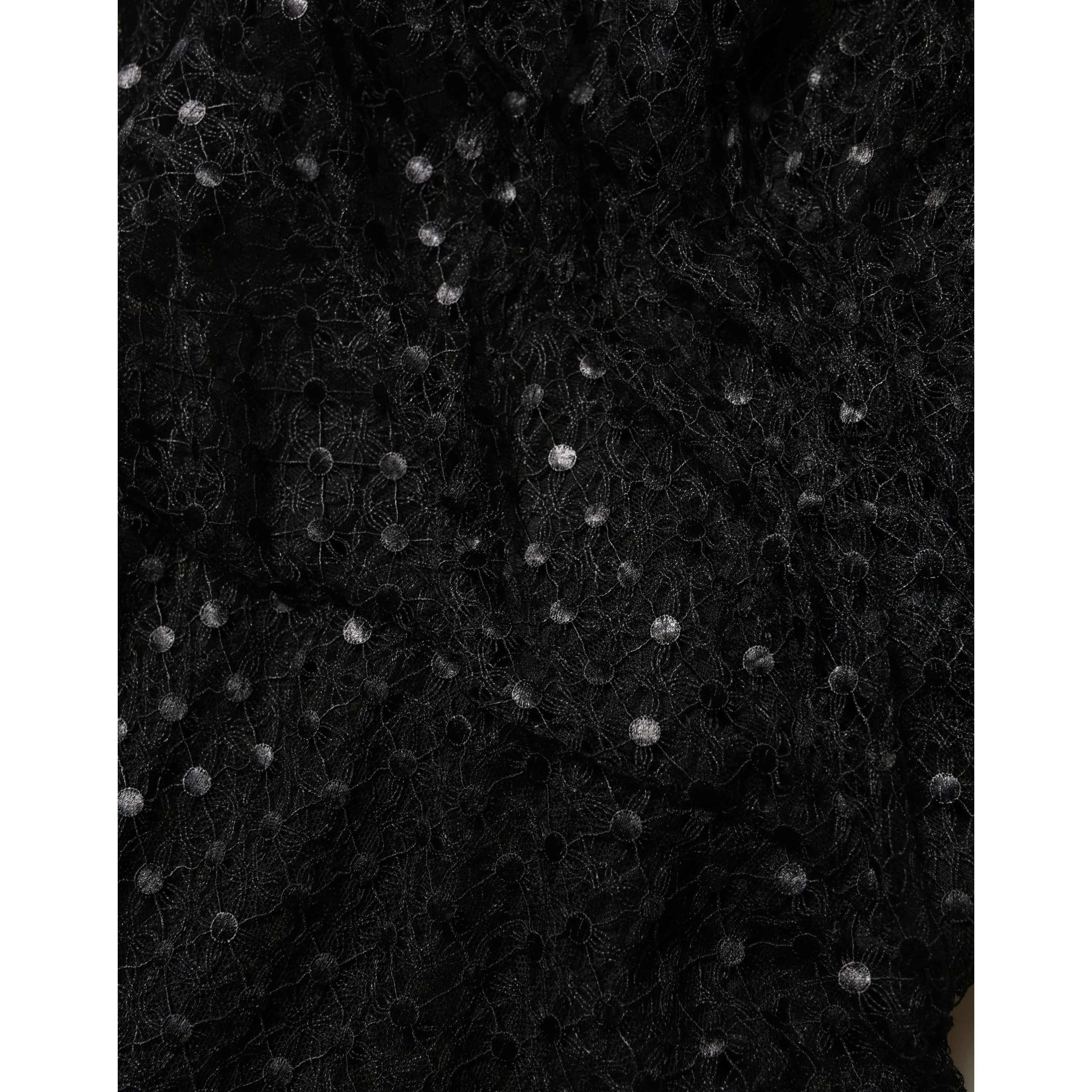 Black Sequinned Mermaid Evening Gown Dress