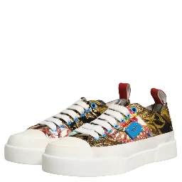 Multicolor Patchwork Low Top Sneakers Shoes