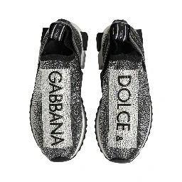 Silver Crystal Logo Slip On Sorrento Sneakers Shoes