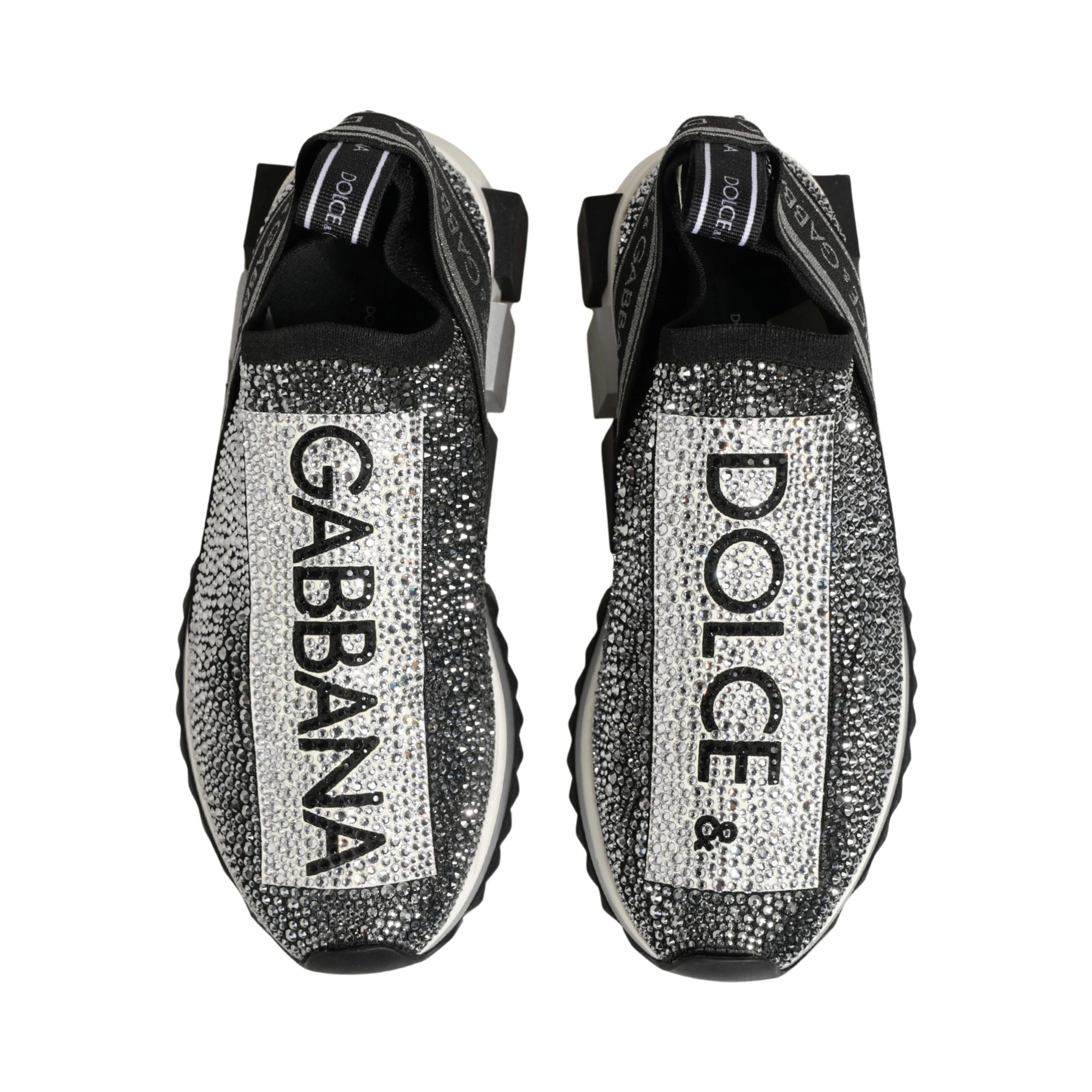 Silver Crystal Logo Slip On Sorrento Sneakers Shoes