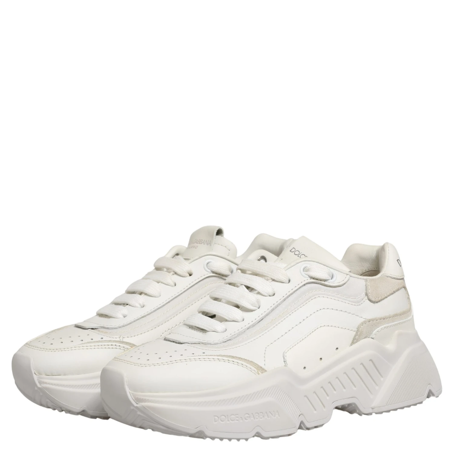 White Leather Daymaster Low Top Sneakers Shoes