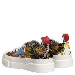 Multicolor Patchwork Low Top Sneakers Shoes
