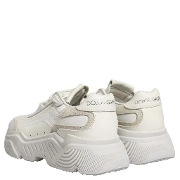 White Leather Daymaster Low Top Sneakers Shoes