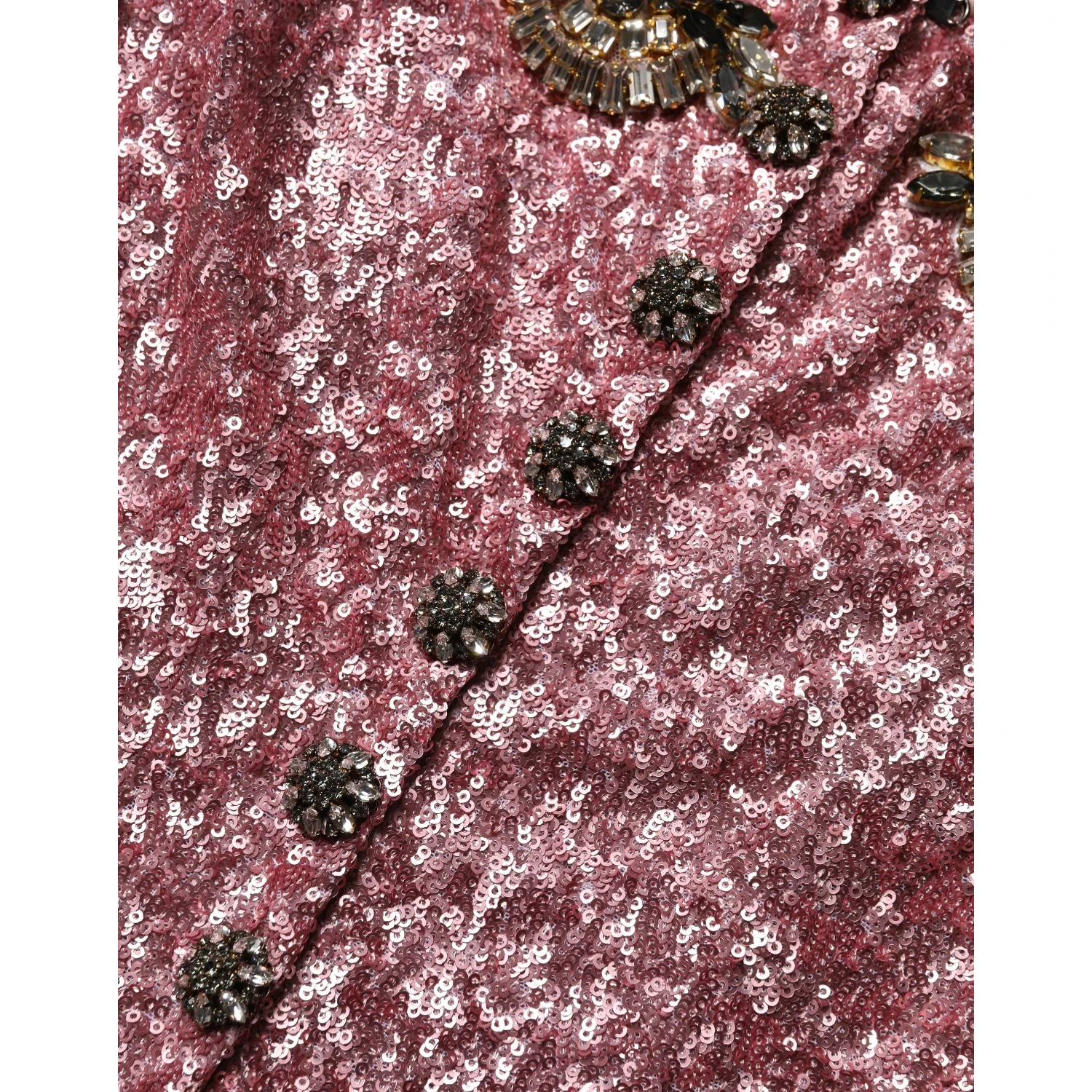 Pink Embellished Sequined Evening Gown Dress