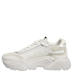 White Leather Daymaster Low Top Sneakers Shoes