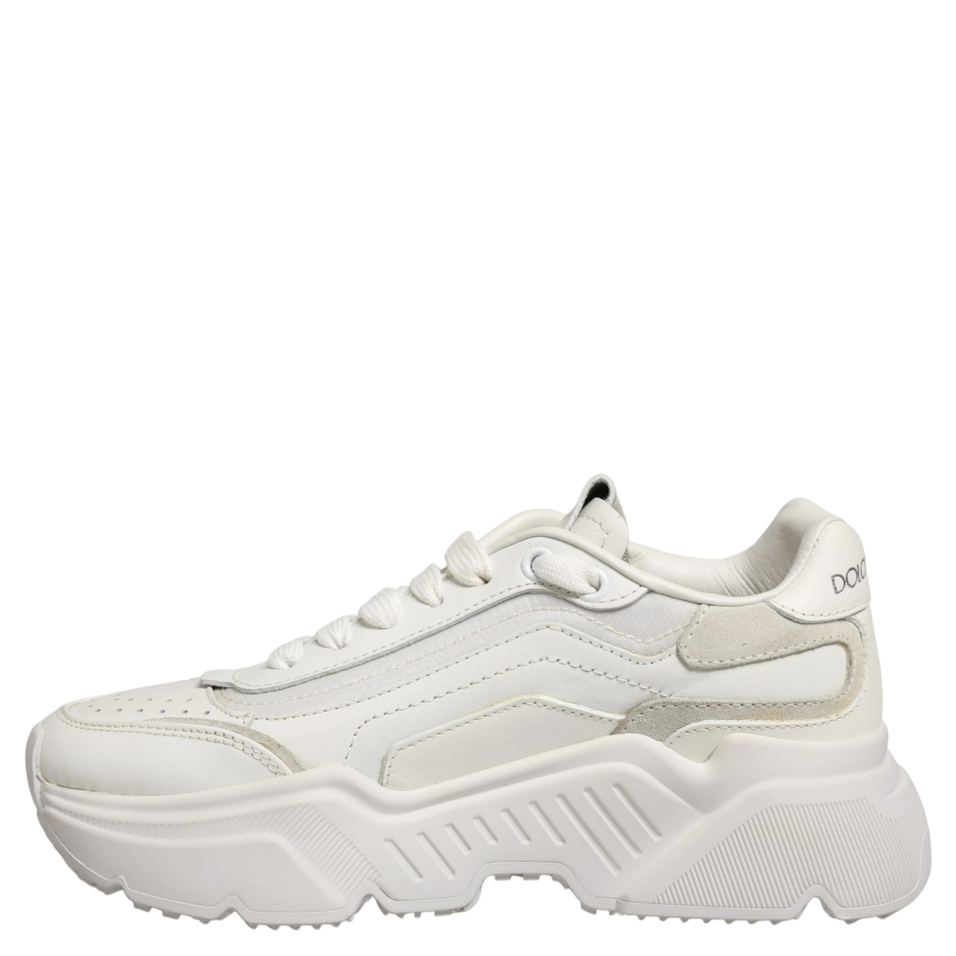 White Leather Daymaster Low Top Sneakers Shoes