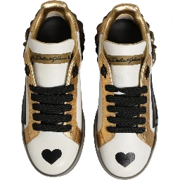 Multicolor Crystal StuddedLOVE Sneakers Shoes