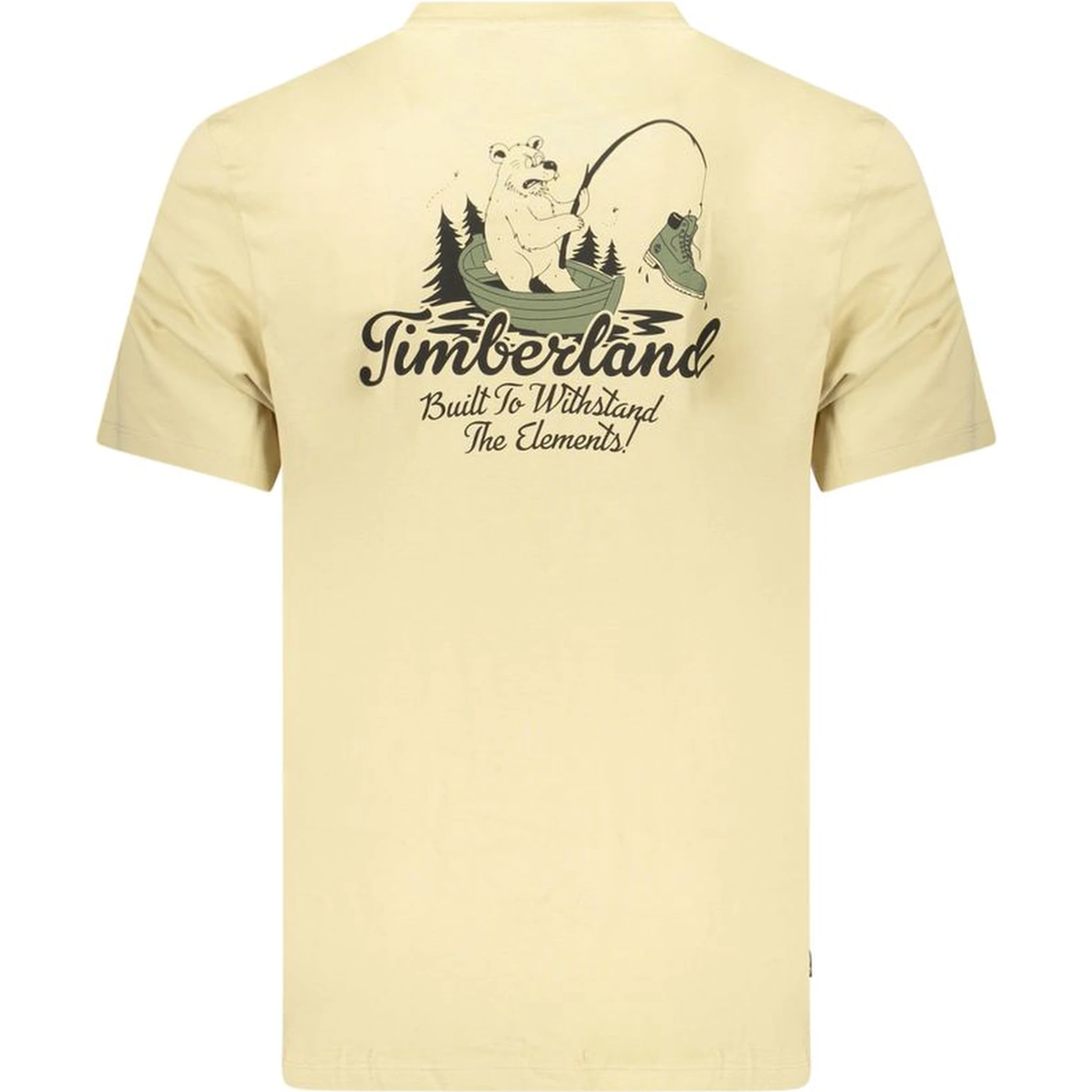 Beige Cotton Men's T-Shirt