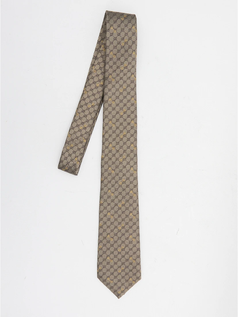 GG silk jacquard tie