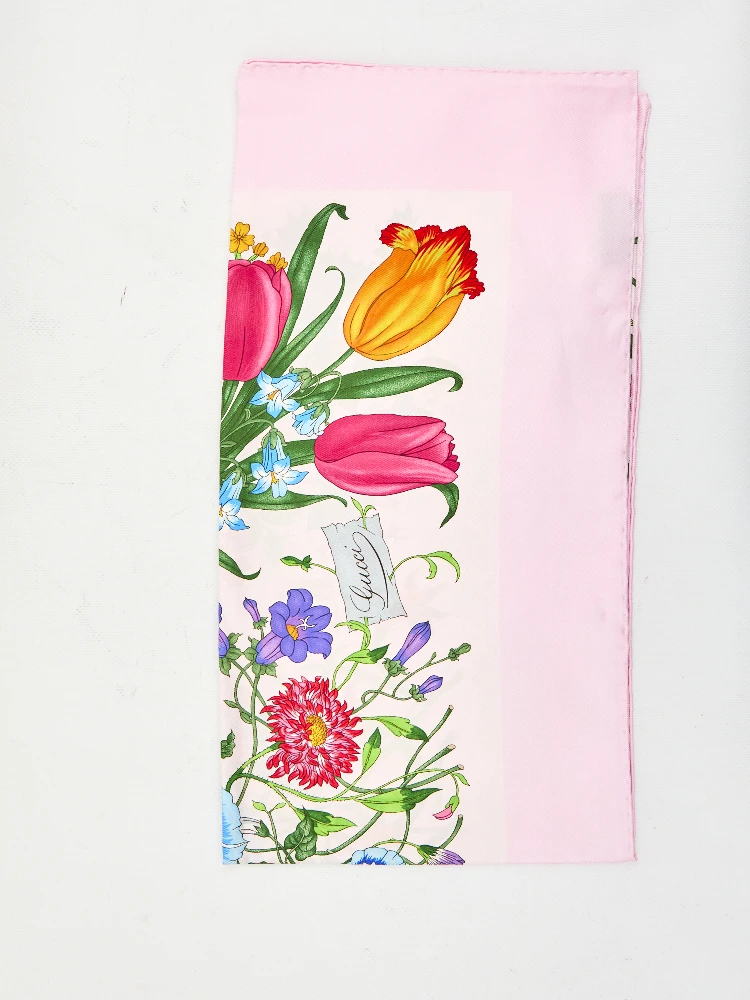 Printed silk twill carré