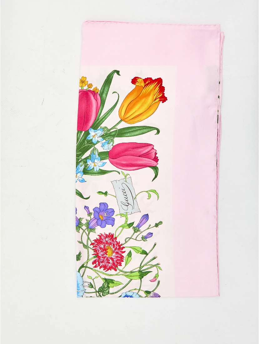 Printed silk twill carré