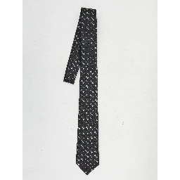 Silk jacquard tie with Horsebit
