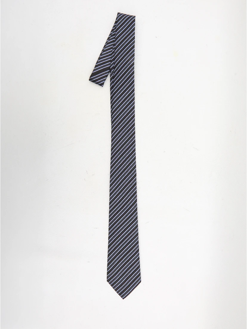 Diagonal striped tie