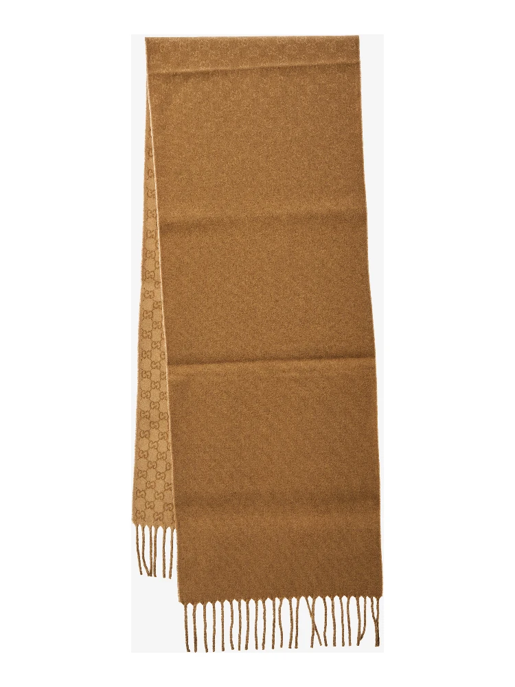 Wool and cashmere GG scarf alternative