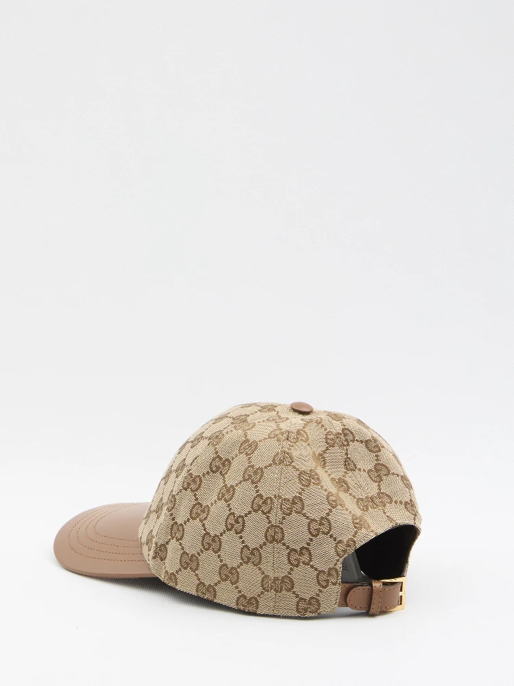 Baseball cap with leather visor alternative