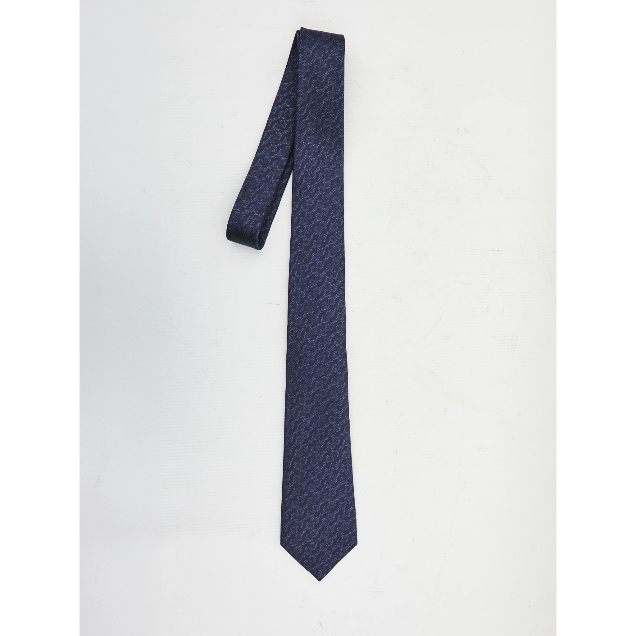 Silk jacquard tie with Horsebit