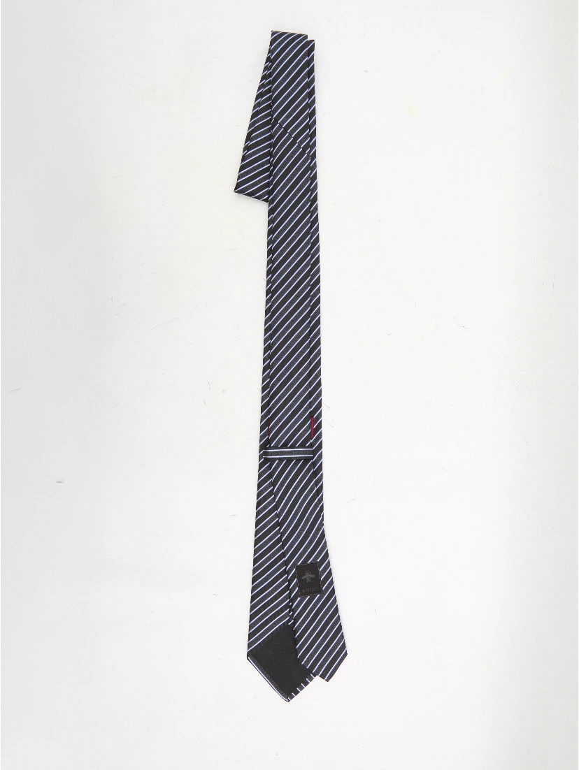 Diagonal striped tie