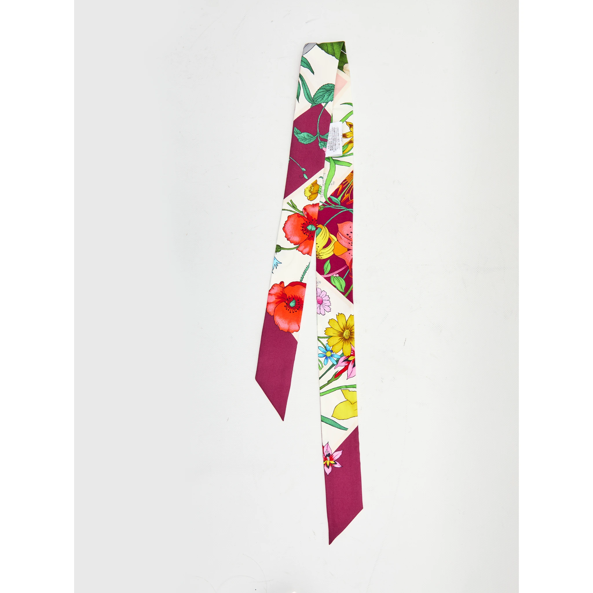 Printed silk twill ribbon