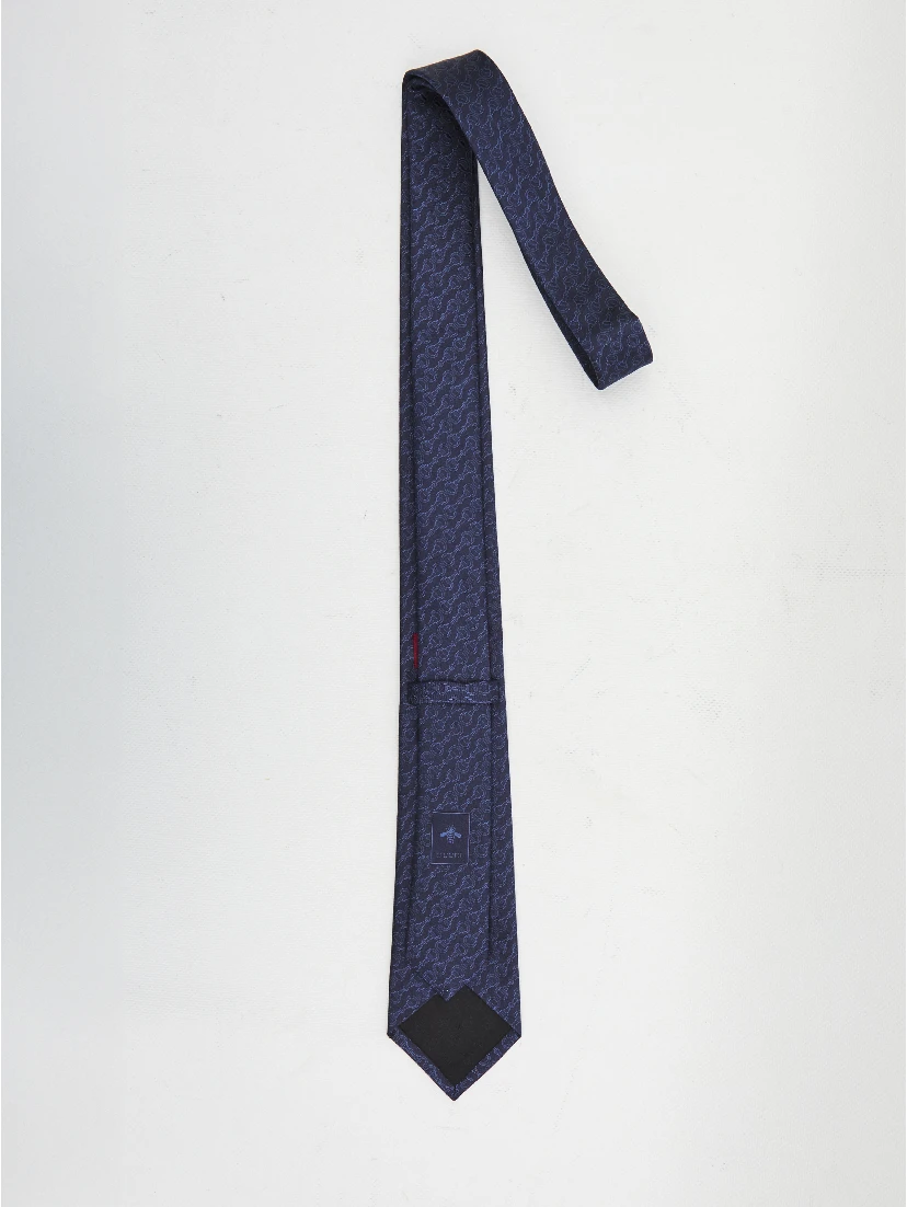 Silk jacquard tie with Horsebit