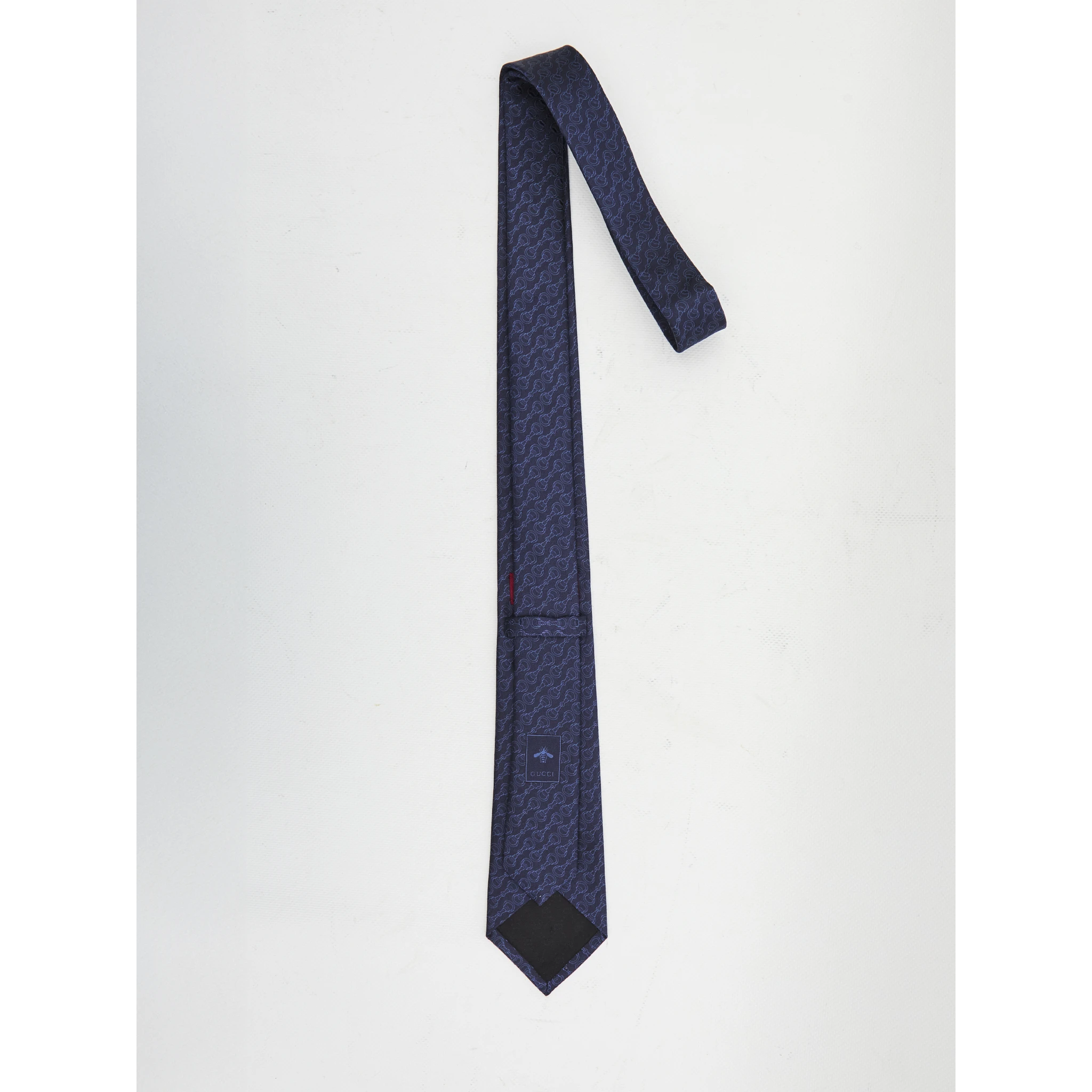 Silk jacquard tie with Horsebit