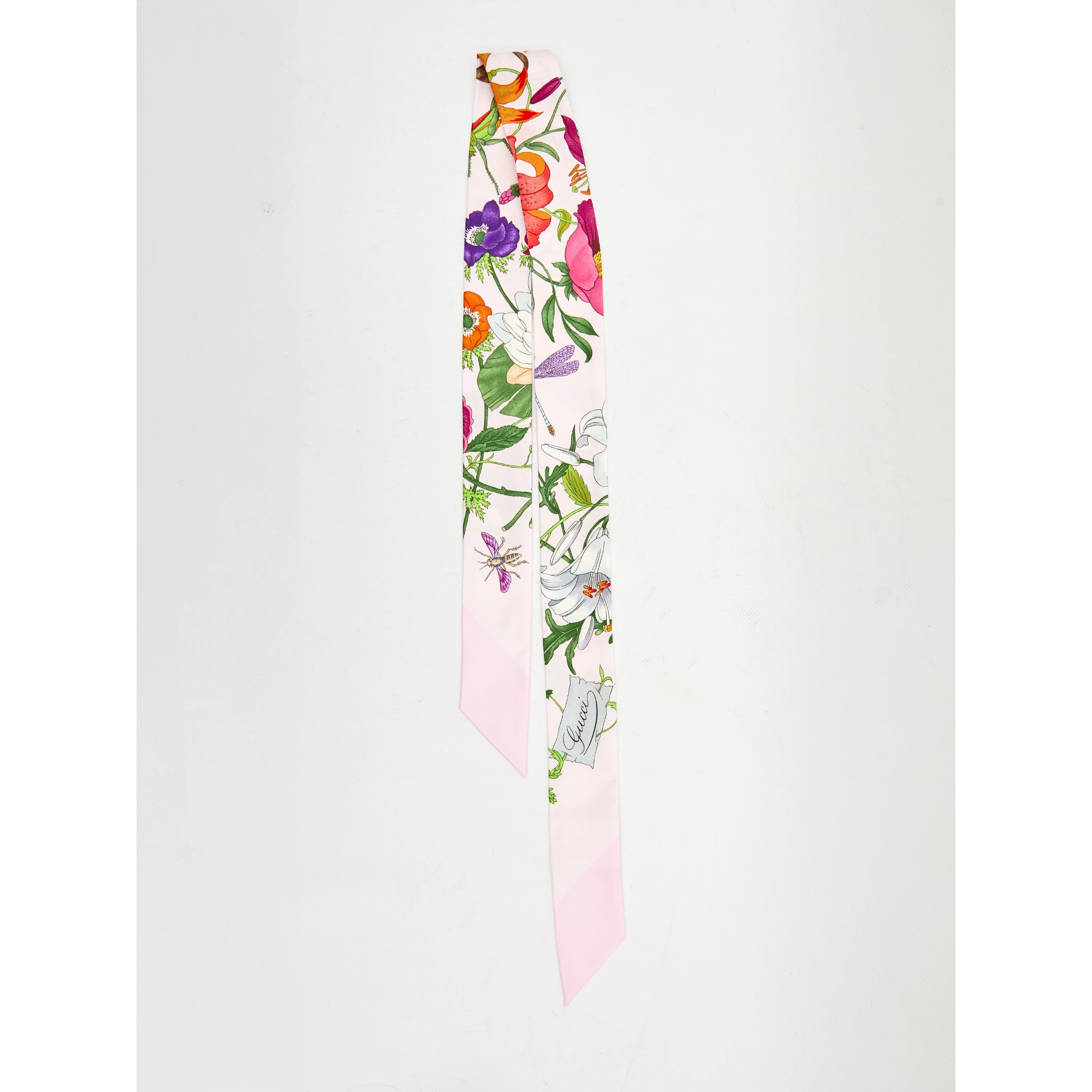 Printed silk twill ribbon