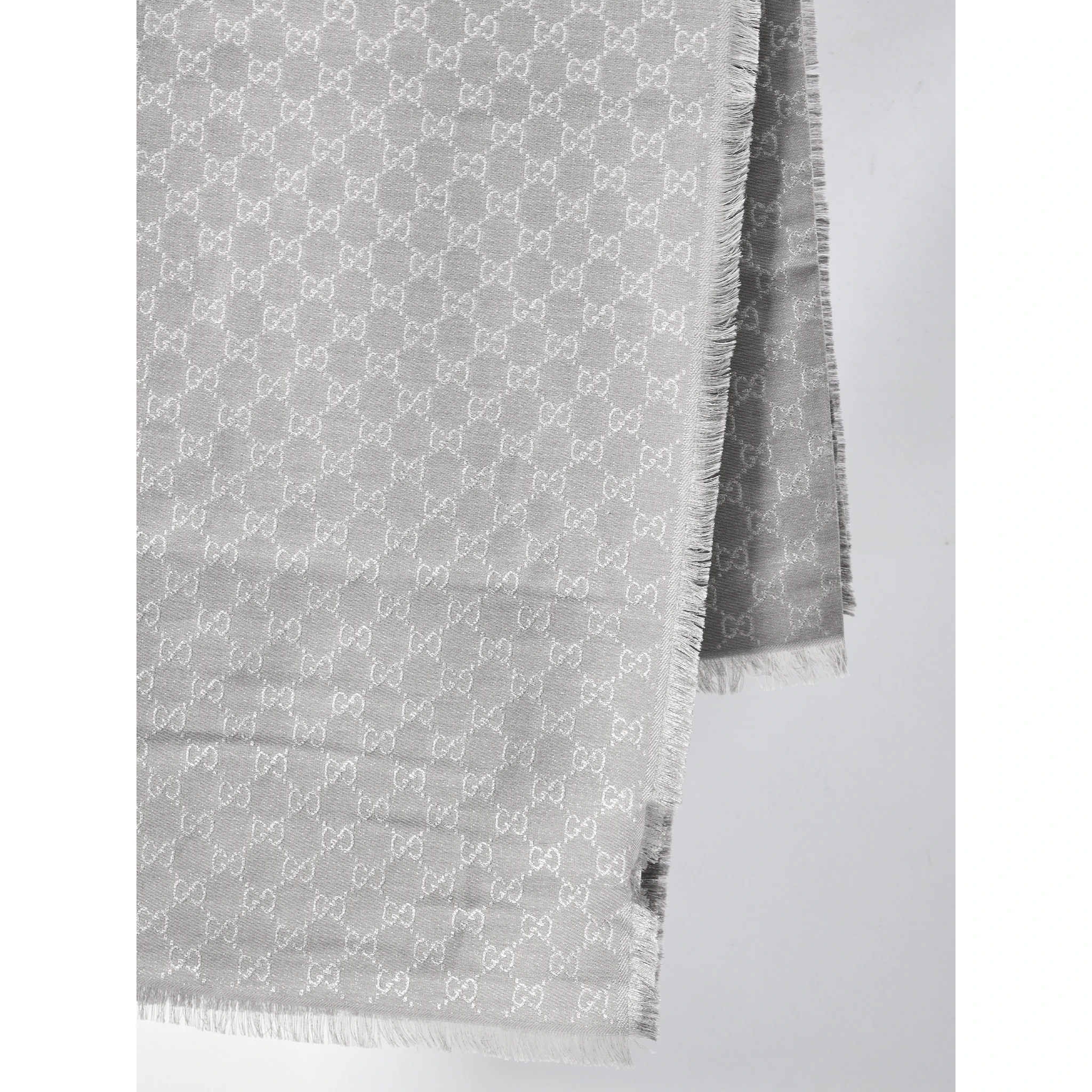 Shawl with printed GG lamé