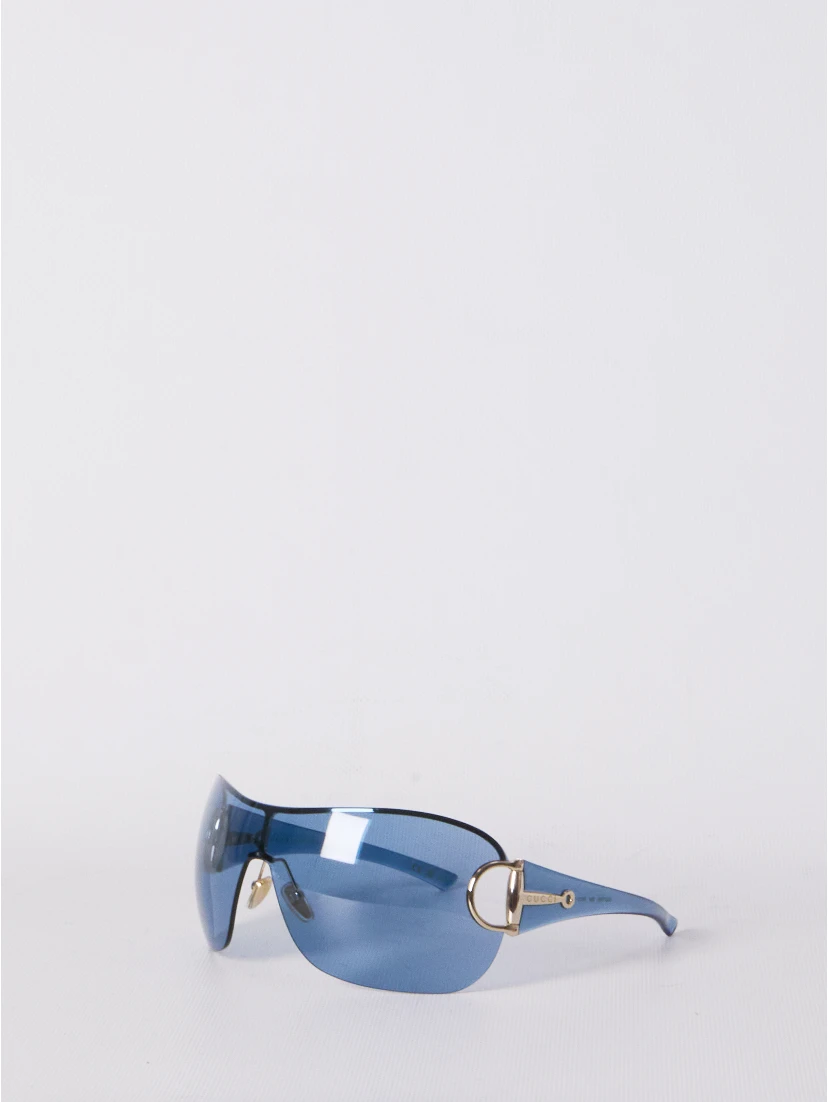 Frameless mask-style sunglasses