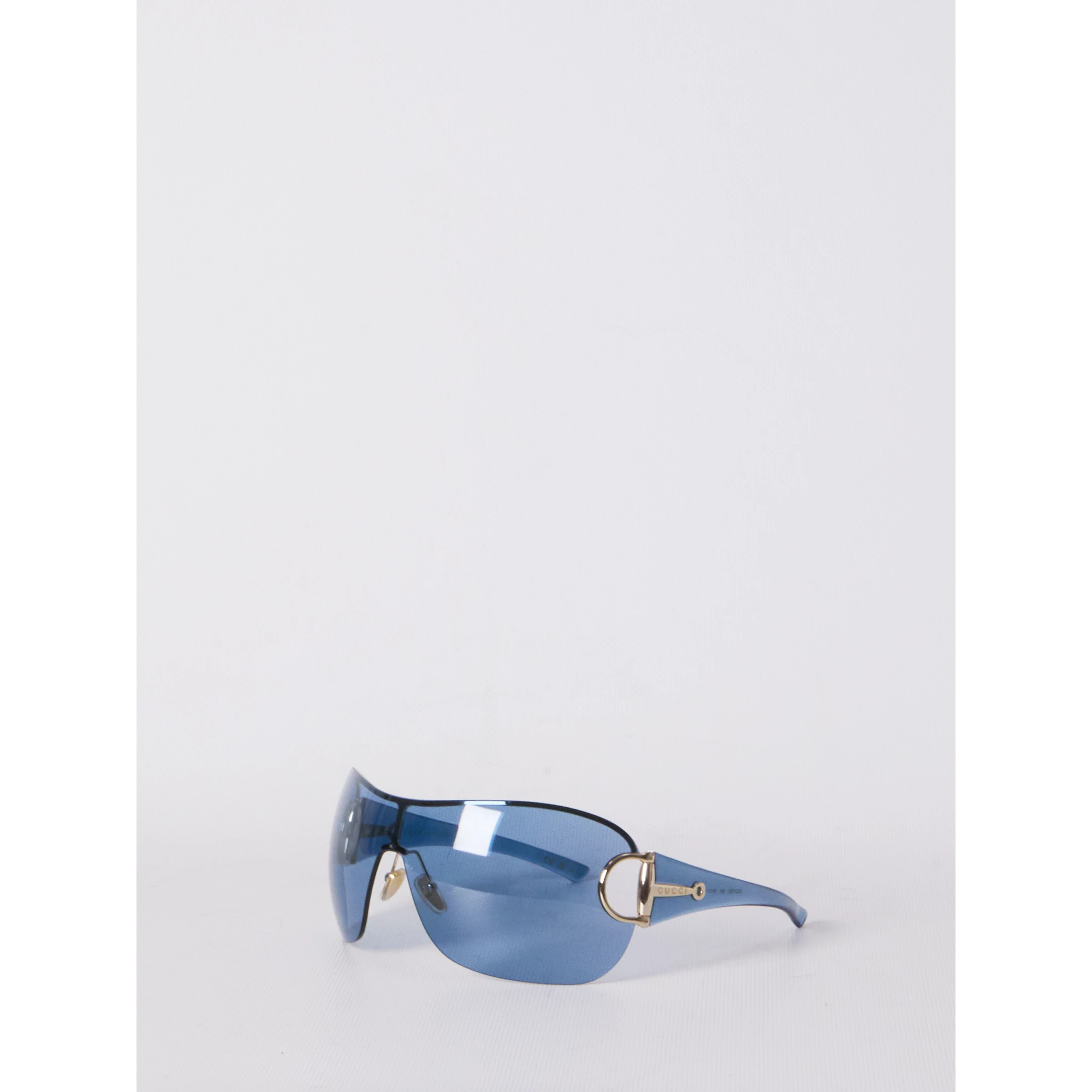 Frameless mask-style sunglasses