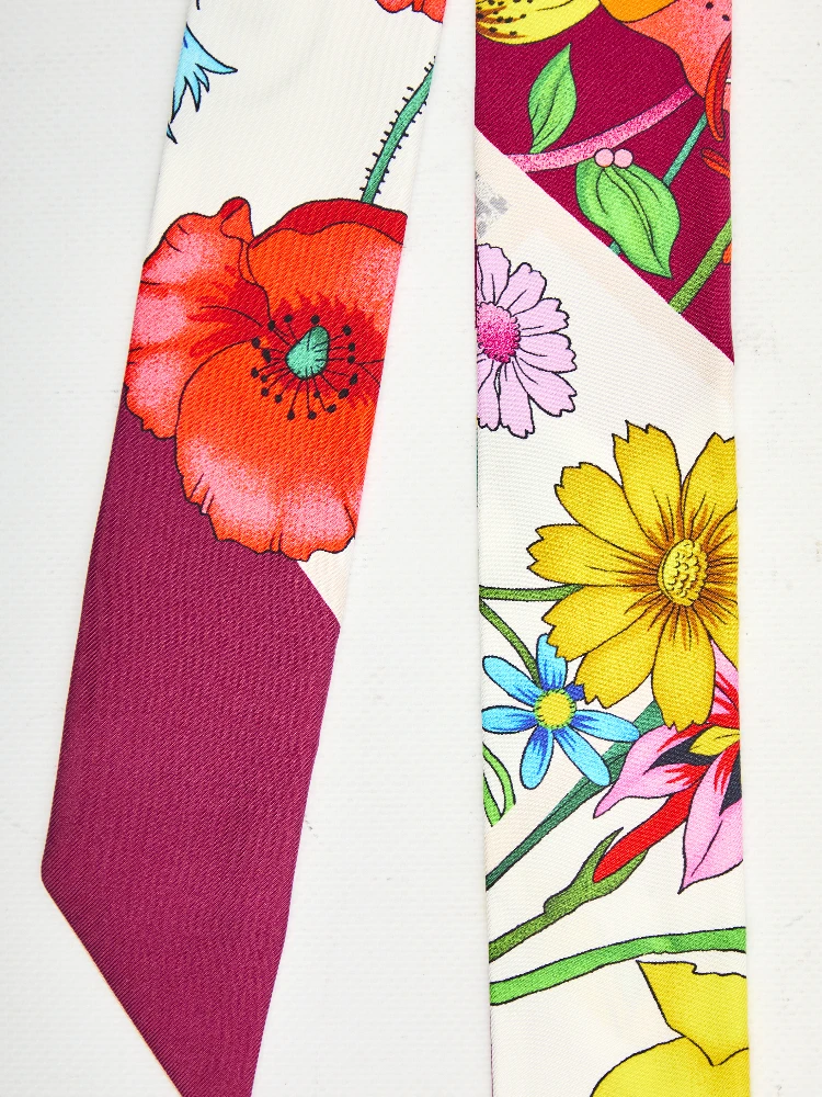 Printed silk twill ribbon alternative