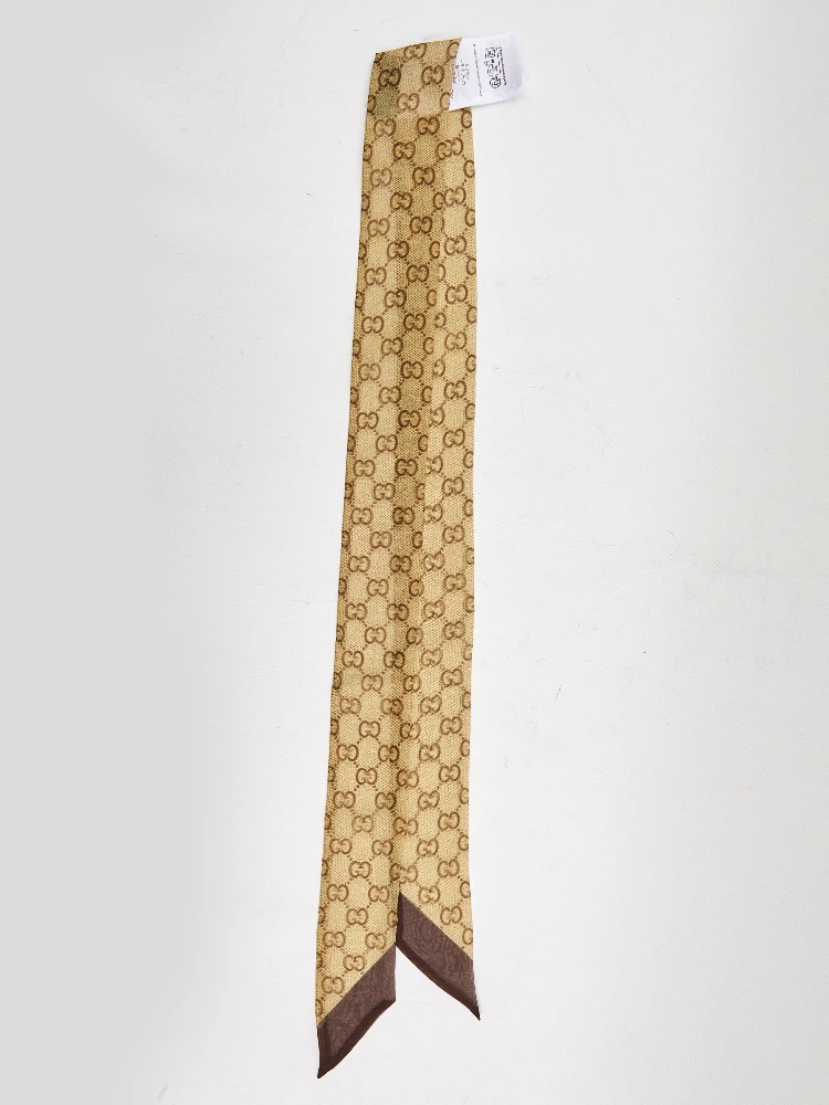 Printed silk chiffon ribbon