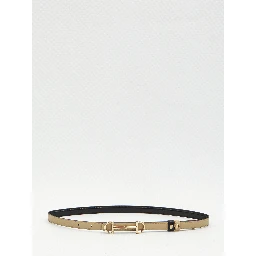 Reversible skinny belt with Horsebit