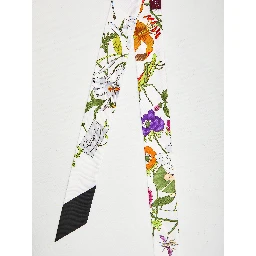 Printed silk twill ribbon