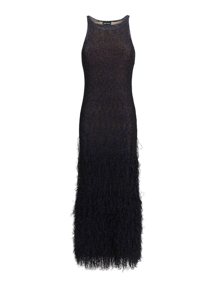 Blue Polyamide Cocktail Dress