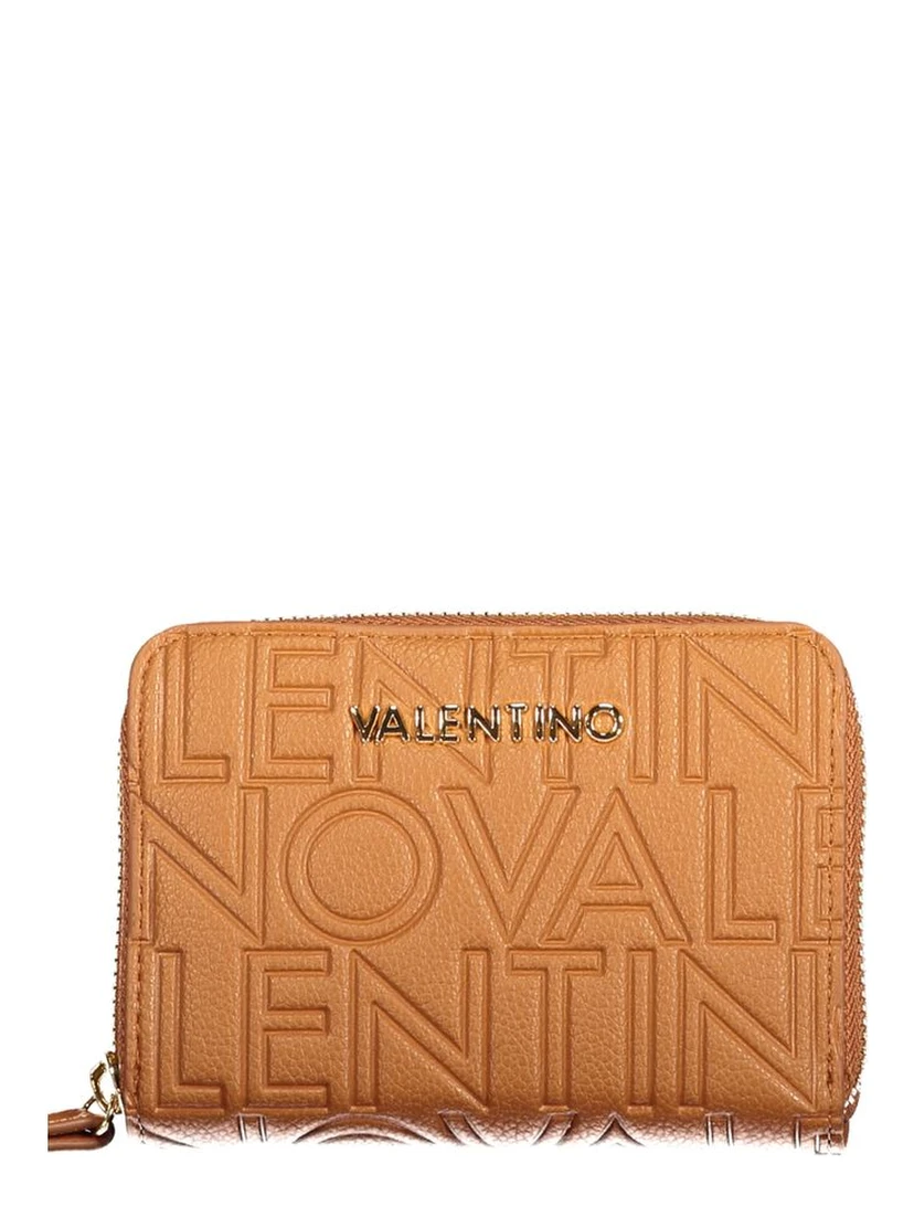 Brown Polyurethane Women's Wallet