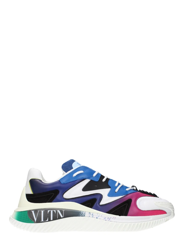 Multicolor Leather Athletic Sneakers