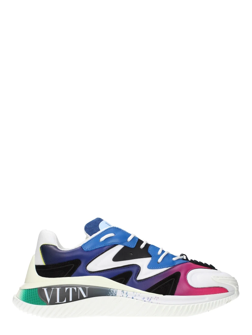 Multicolor Leather Athletic Sneakers
